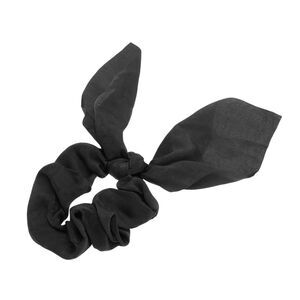 Solid Rabbit Ears Hair Ties Black
